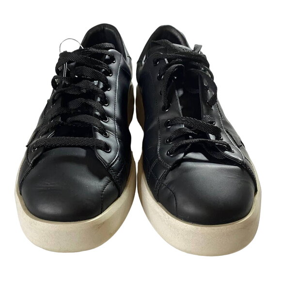 Golden Goose Pure-Star Low Black Leather Sneakers 42 (US 9-9.5) - Picture 2 of 9